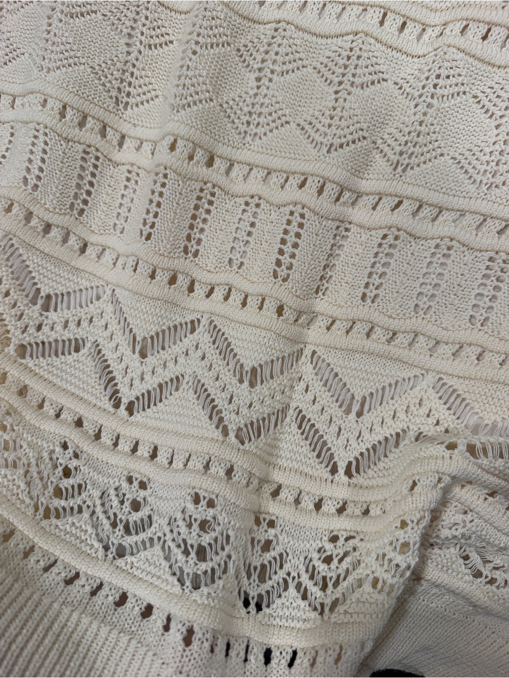 Lauren Ralph Lauren Cream Crocheted Crewneck Sweater Vest - Picture 4 of 15